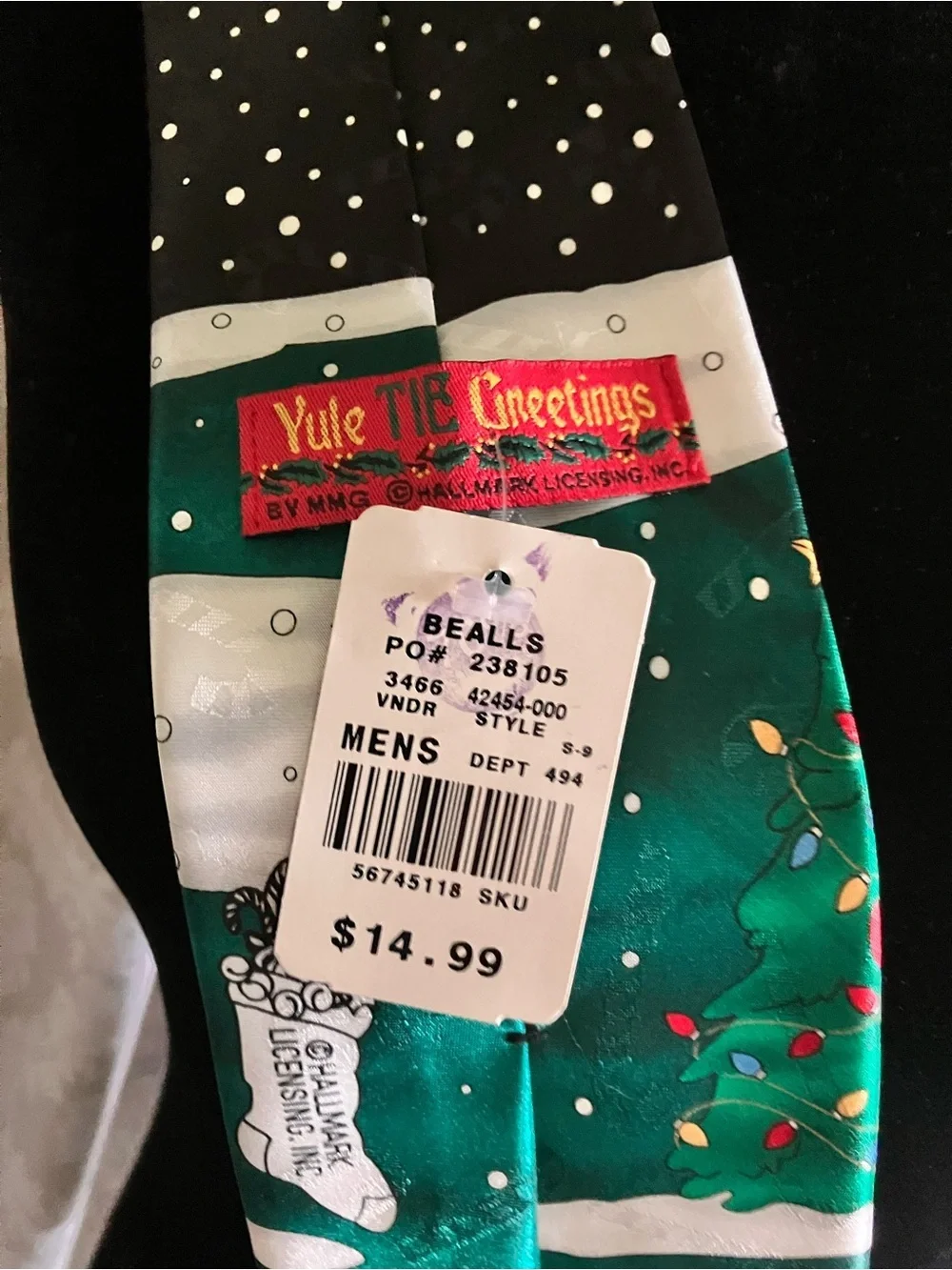 Yule Tie Greetings santa golfing